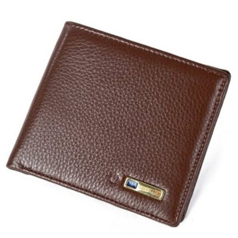 Multi Function Bluetooth Positioning Intelligent Anti Lost Wallet Money Bag Case Brown