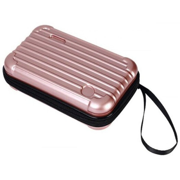 Multi Function Creative Mini Hard Shell Suitcase Wallet Shockproof Pressure Proof Cosmetic Storage Bag Red Cases Covers & Skins
