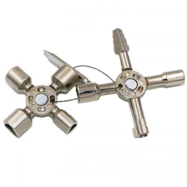 Wrench Sets Multi Function Cross Wrench Square Triangle Key Set Silver