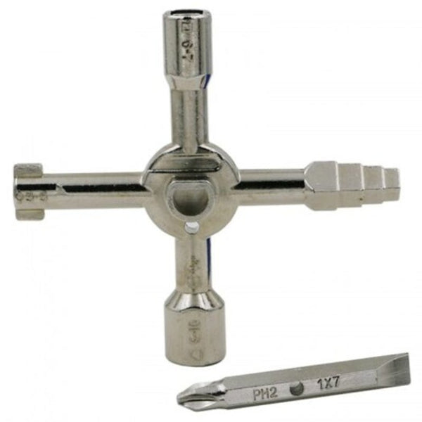 Wrench Sets Multi Function Cross Wrench Square Triangle Key Set Silver