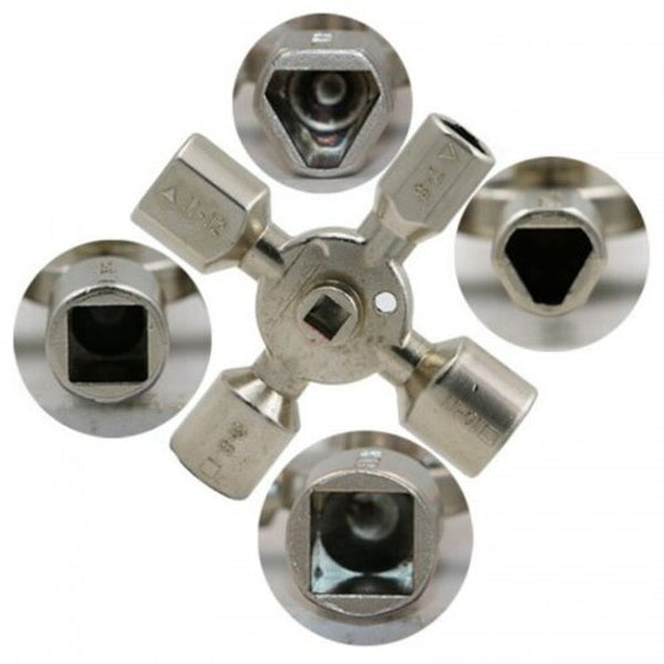 Wrench Sets Multi Function Cross Wrench Square Triangle Key Set Silver