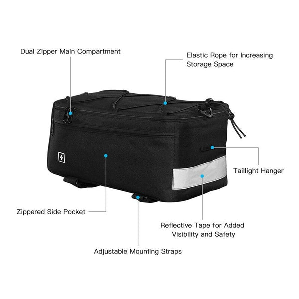 Multi Function Cycling Insulated Trunk Cooler Bag Bicycle Rear Seat Luggage Rack