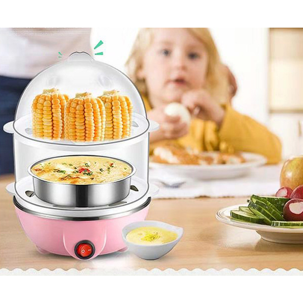 Multi Function Double Layer Steamer Egg Pasta Buns Automatic Power Off Electric Steamers