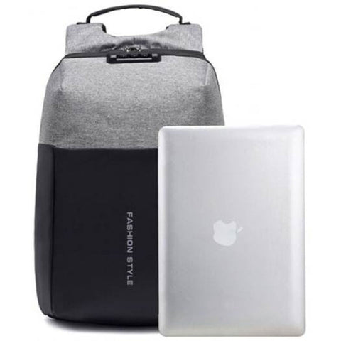 Multi Function Fashion Rechargeable Waterproof Backpack Light Gray