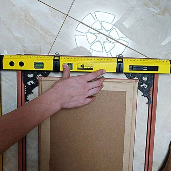 Multi Function Line Gauges Scriber Compass Slope Measurement Angle Instrument Hanging Picture Horizontal Positioning Tool Yellow Measuring Tapes & Rul