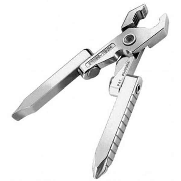Multi Function Mini Pliers Stainless Steel Tool Combination Keychain Screwdriver Silver Multi Tools