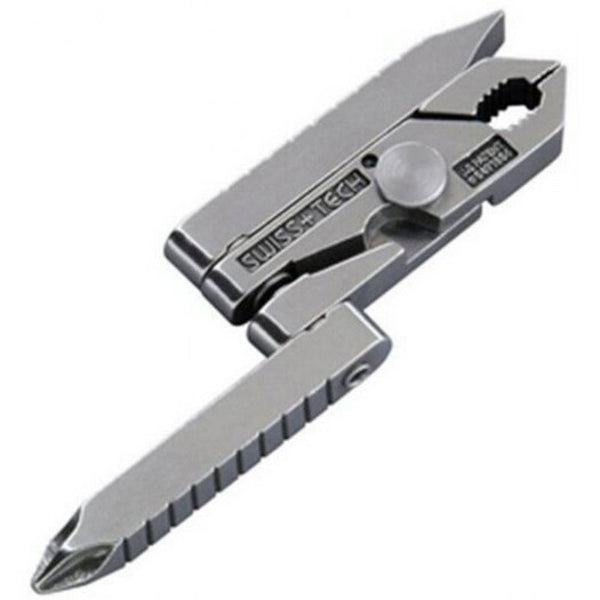 Multi Function Mini Pliers Stainless Steel Tool Combination Keychain Screwdriver Silver Multi Tools