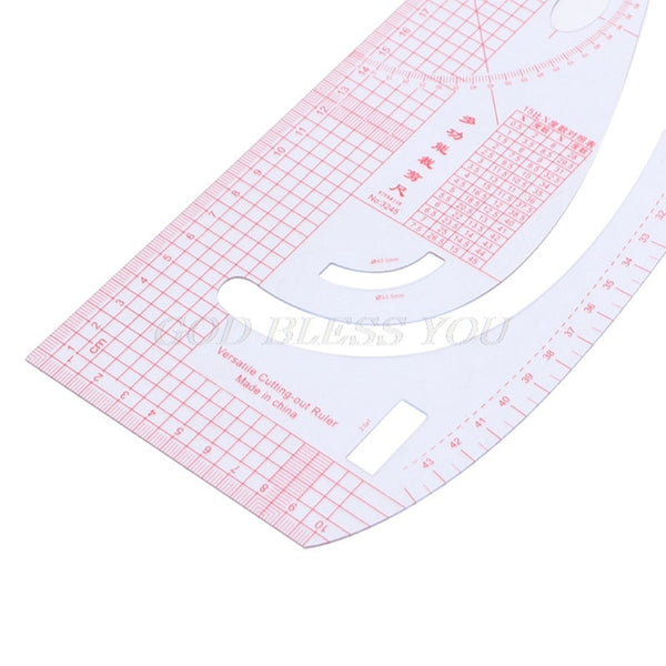 Multi Function Sewing Ruler Measure For Making Clothes Tailor Craft Tool Plastic Sewing Rulers
