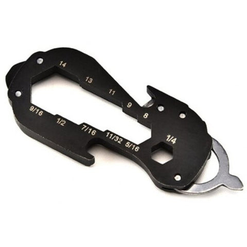 Multi Function Tool Wrench Hand Eight In One Clip Stainless Steel Combination Black