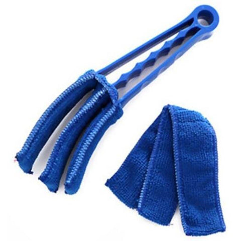 Multi Functional Blind Angle Air Conditioning Window Shades Cleaning Brush Blue