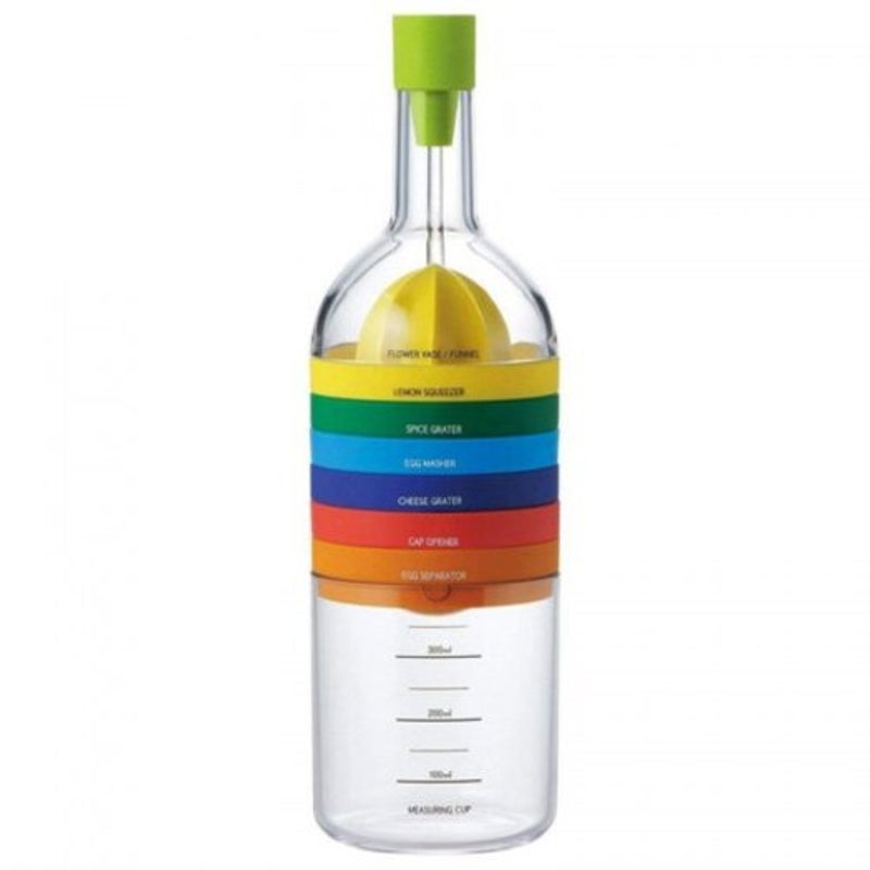 Multi Functional Kitchen Tool Manual Juice Grinding Volume Cup Eight In One Bottle Piece Set Manual Juicers