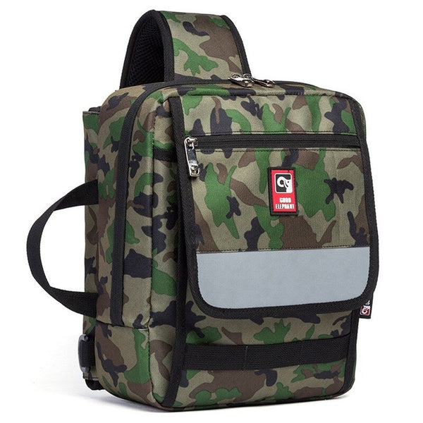 Multi Functional Skateboard Longboard Carry Bag Sling Green Camouflage Skateboard Bags