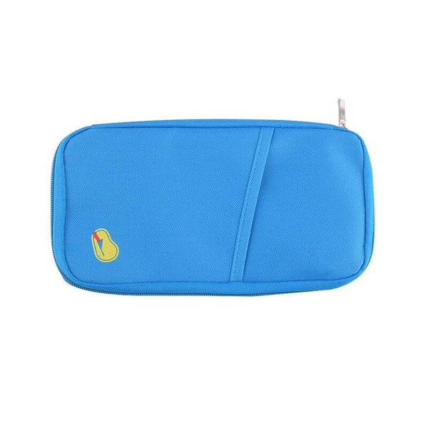 Multi Functional Travel Passport Package Holder Case Blue Travel Wallets
