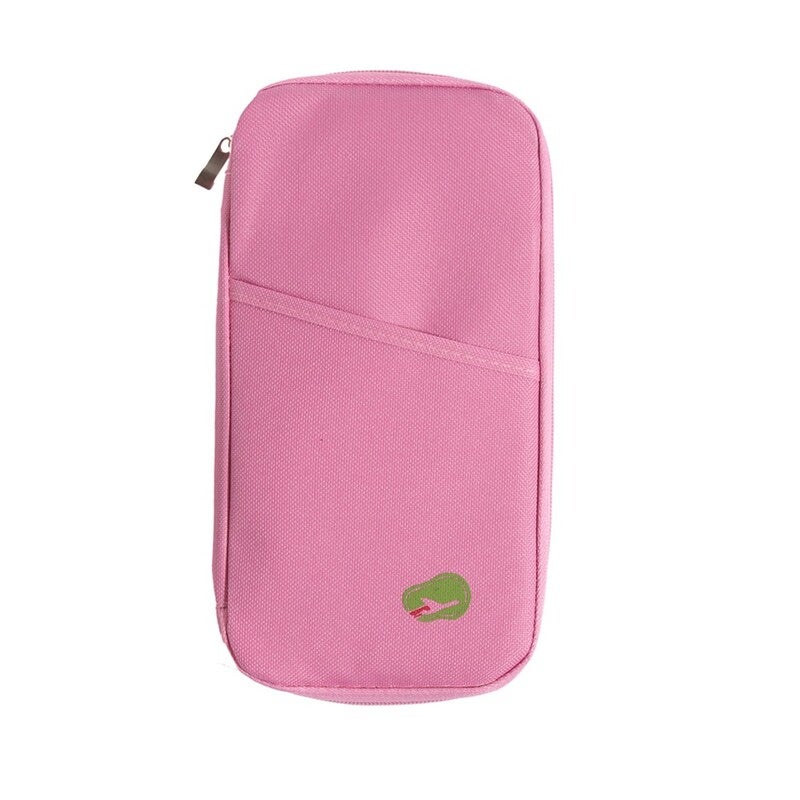 Multi Functional Travel Passport Package Holder Case Pink Travel Wallets