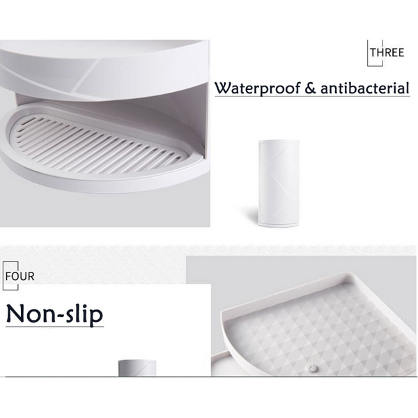 Multi Functional Toilet 360 Degrees Rotating Bathroom Corner Storage Rack Cabinet Shelves