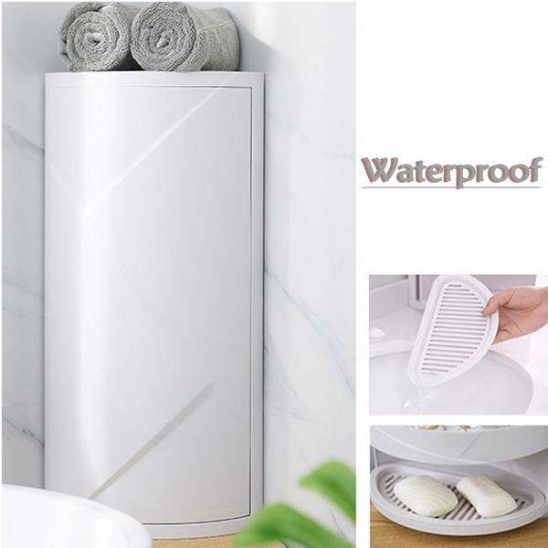 Multi Functional Toilet 360 Degrees Rotating Bathroom Corner Storage Rack Cabinet Shelves