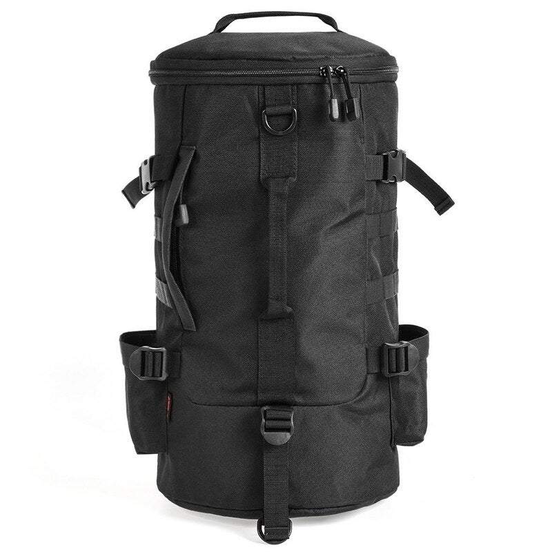 Black Outdoor Multi Purpose Backpack Travel Hiking Fishing Tackle Bag