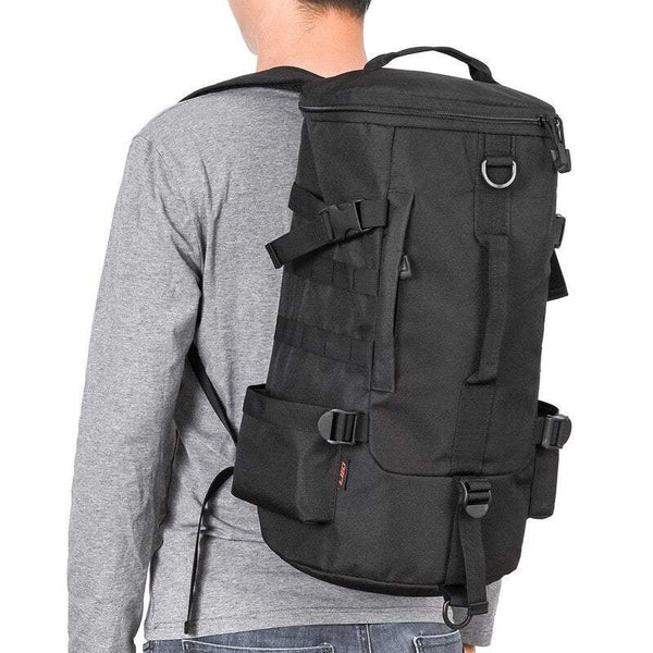 Black Outdoor Multi Purpose Backpack Travel Hiking Fishing Tackle Bag