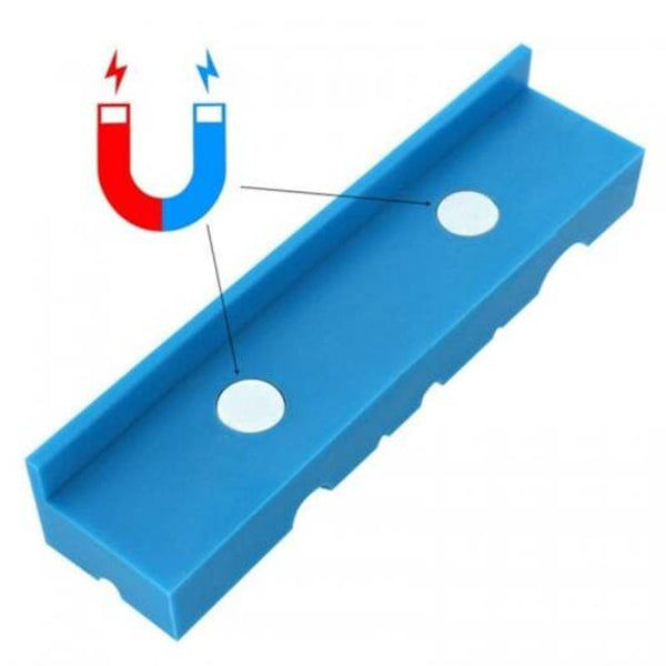 Multi Purpose Magnetic Metal Vise Protective Sleeve 2Pcs Blue Clamps & Vices