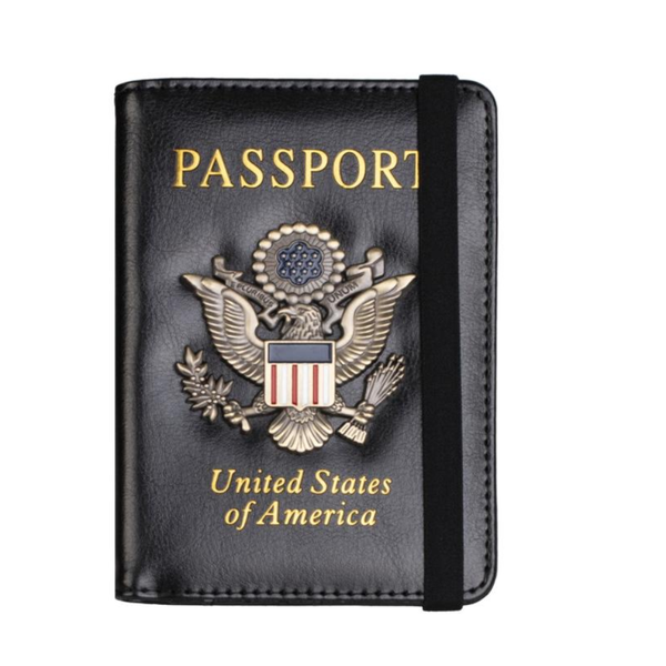 Multi Card Passport Holder Anti Magnetic Wallet Black Wallets