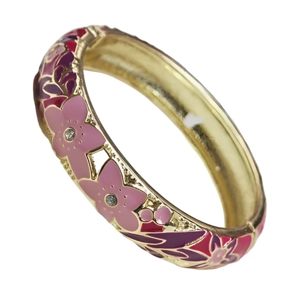 Veile Studios Multicolor Cloisonne Enamel Star Bangle Bracelet Women Jewellery Bracelets