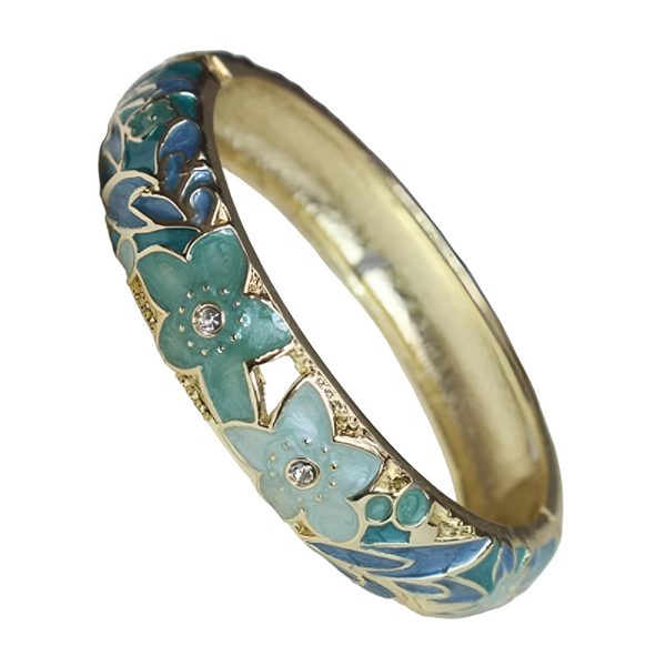 Veile Studios Multicolor Cloisonne Enamel Star Bangle Bracelet Women Jewellery Bracelets