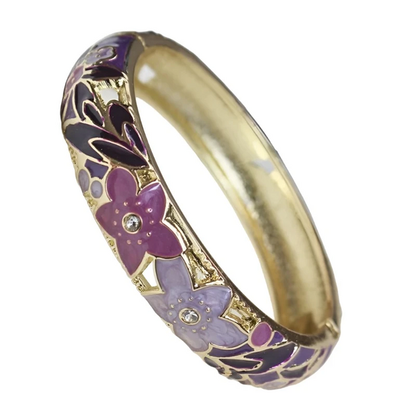 Veile Studios Multicolor Cloisonne Enamel Star Bangle Bracelet Women Jewellery Bracelets