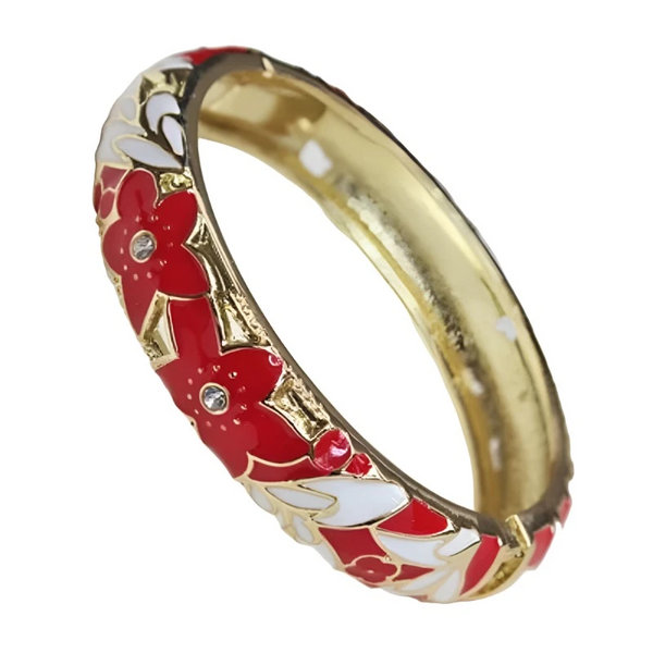 Veile Studios Multicolor Cloisonne Enamel Star Bangle Bracelet Women Jewellery Bracelets
