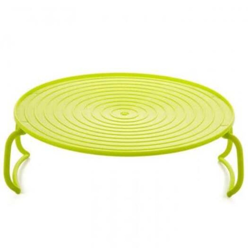 Multifunction Microwave Oven Heating Layered Steaming Rack 2Pcs Green Yellow Microwave Cooking Gadgets
