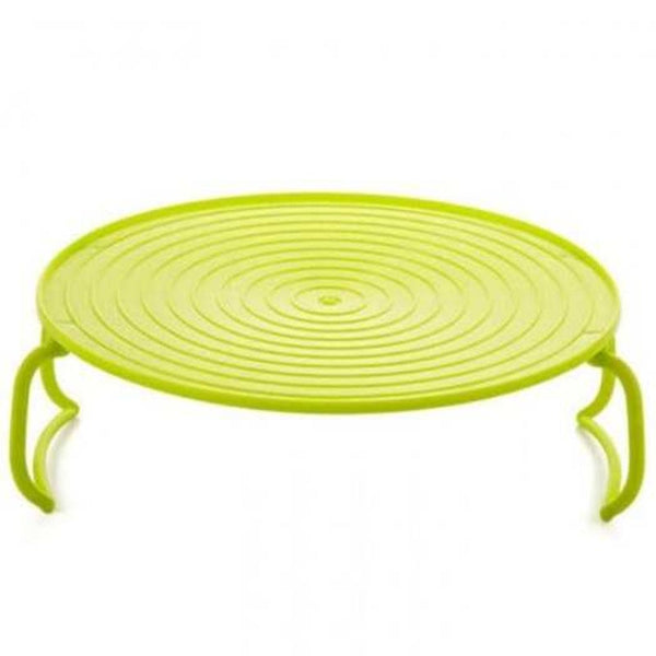 Multifunction Microwave Oven Heating Layered Steaming Rack 2Pcs Green Yellow Microwave Cooking Gadgets