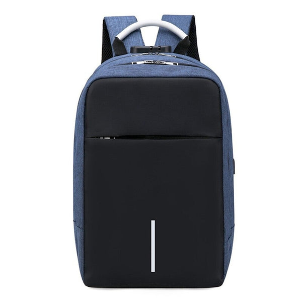 Multifunction Oxford Laptop Backpack Blue