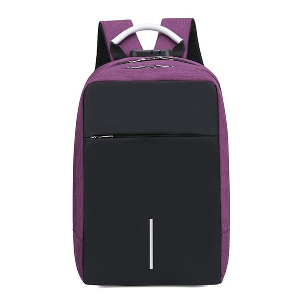 Multifunction Oxford Laptop Backpack Purple Laptop Cases & Bags