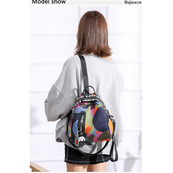 Multifunction Backpack Women Waterproof Oxford Female Anti Theft Schoolbag