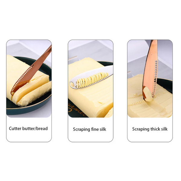 Multifunction Cheese Butter Knife With Hole Jam Spreader Breakfast Tool