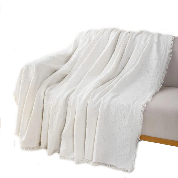 Multifunction Sofa Towel Bed Cover Large Size 3 Seater 180X230cm White Slipcovers