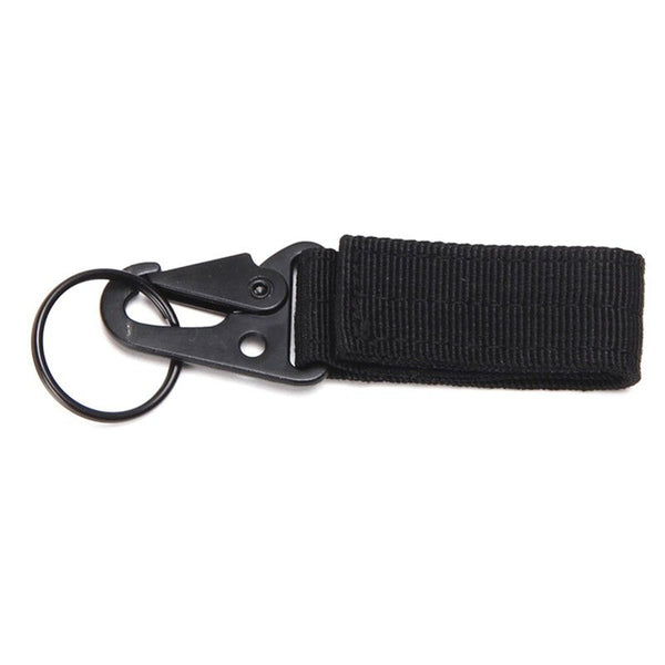 Belt Clip Camping Hiking Bag Webbing Connecting Buckle Hook Key Ring Keychain Keyrings