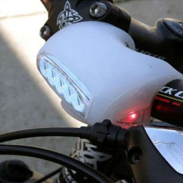 Multifunctional Bike Front Light Battery Powered 1Pc White