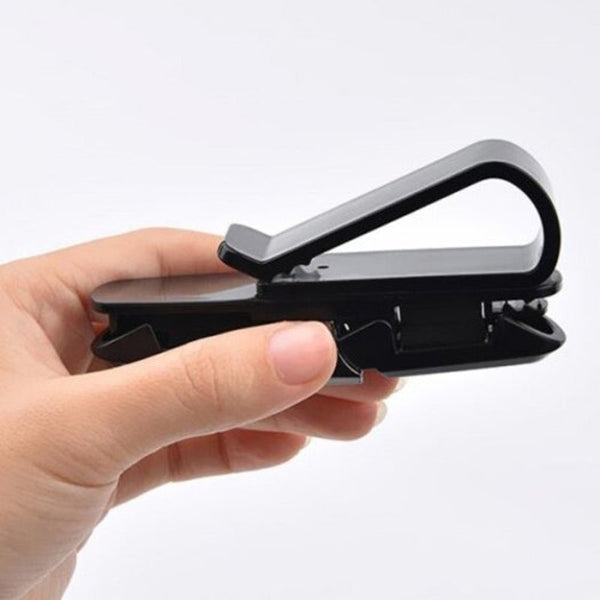 Multifunctional Carbon Fiber Visor Sunglass Glasses Ticket Card Clip Holder Ash Gray