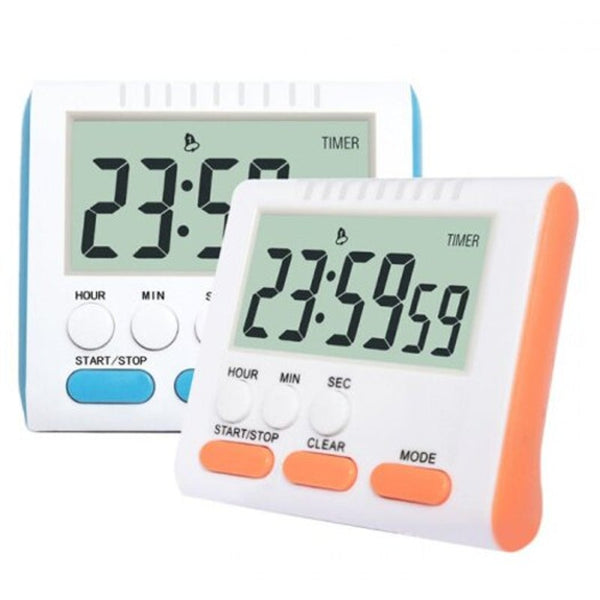 Multifunctional English Large Screen Digital Kitchen Timer Orange Timers