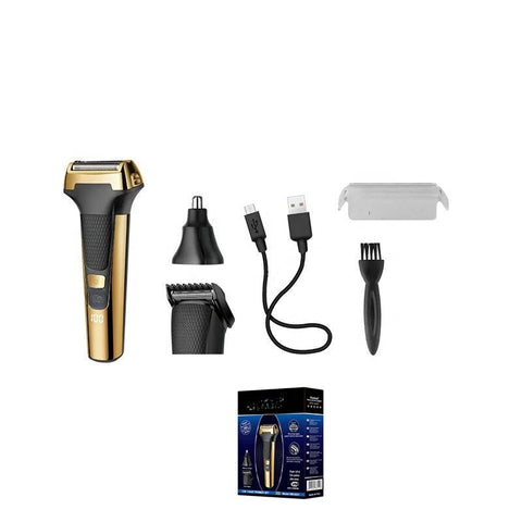 Multifunctional Men Electric Foil Shaver Gold Reciprocating Razor Nose Ear Clippers & Trimmers