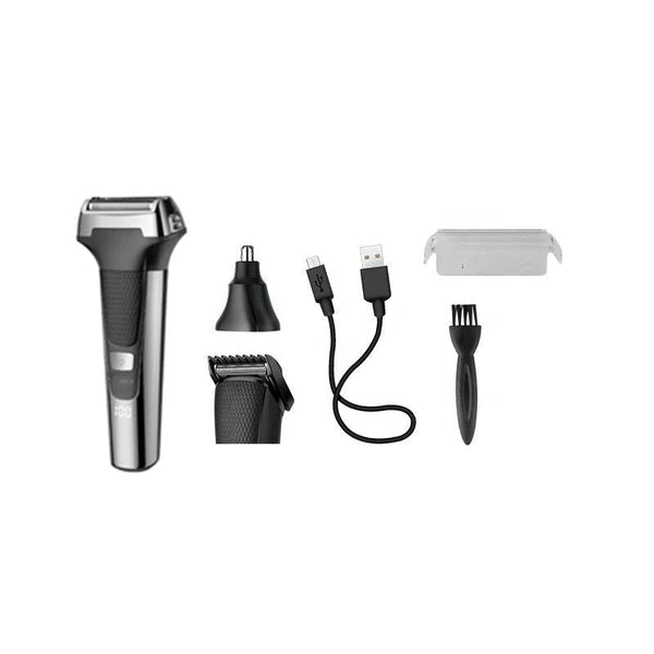 Multifunctional Men Electric Foil Shaver Gold Reciprocating Razor Nose Ear Clippers & Trimmers