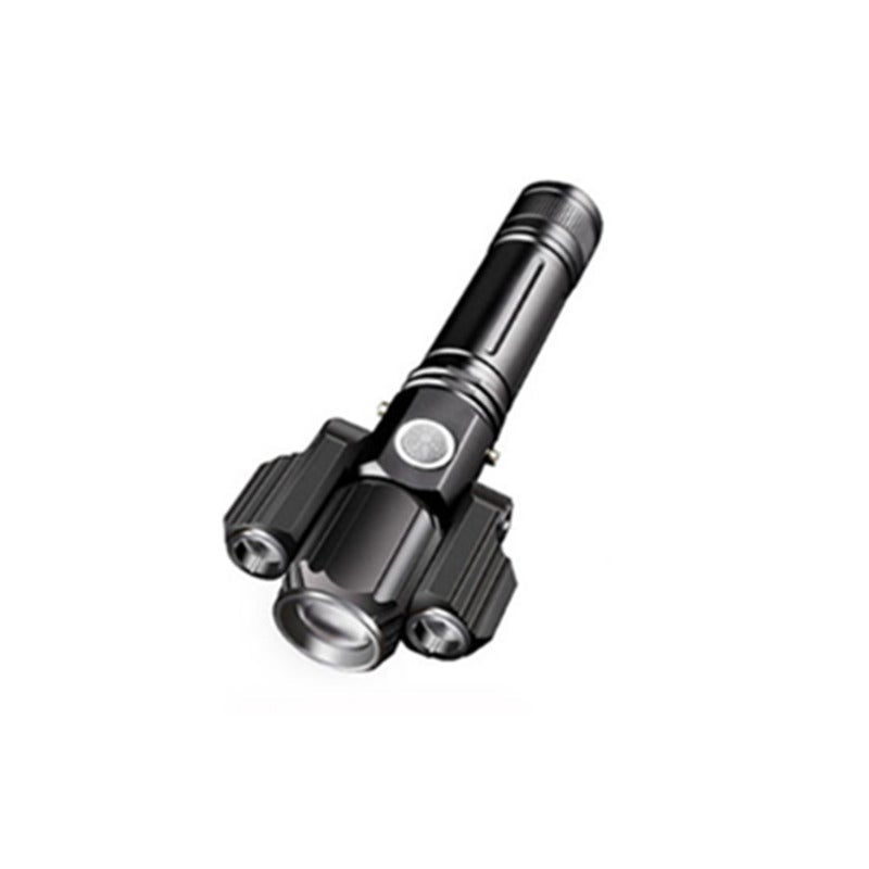 Multifunctional Strong Light Waterproof 3 Lamp Head Outdoor Lighting Night Riding Flashlight Flashlights