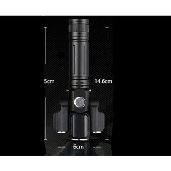 Multifunctional Strong Light Waterproof 3 Lamp Head Outdoor Lighting Night Riding Flashlight Flashlights