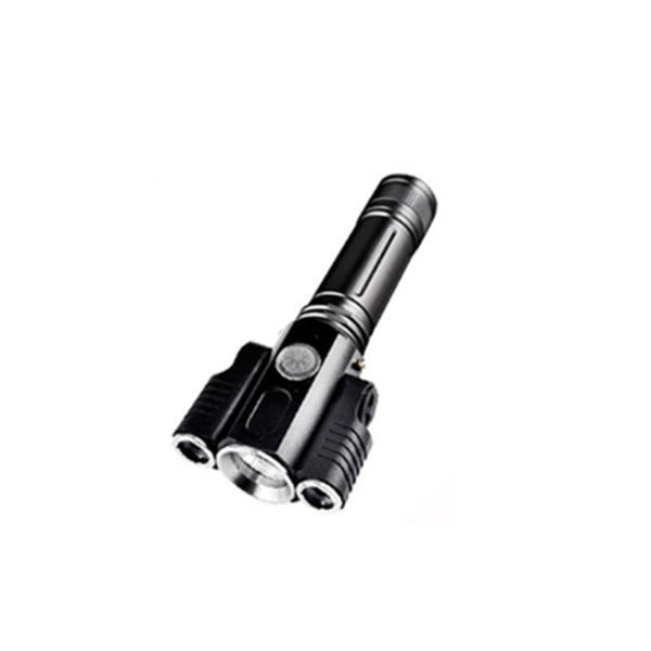 Multifunctional Strong Light Waterproof 3 Lamp Head Outdoor Lighting Night Riding Flashlight Flashlights
