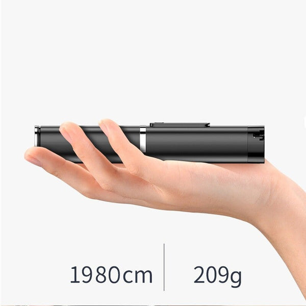 Multifunctional Wireless Bt Selfie Stick For Mobilephone Foldable Handheld Monopod Shutter Remote Extendable Mini Tripod Phone Silver Selfie Sticks