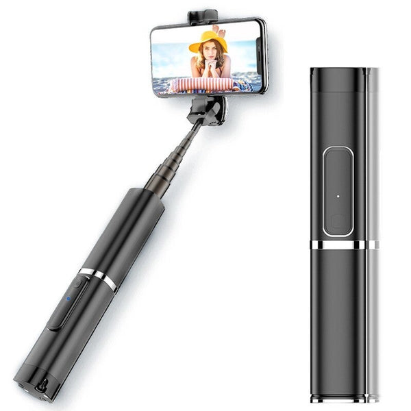 Multifunctional Wireless Bt Selfie Stick For Mobilephone Foldable Handheld Monopod Shutter Remote Extendable Mini Tripod Phone Silver Selfie Sticks