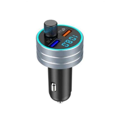 Multifunctional Fast Charging 3.0 Car Bluetooth Fm Transmitter Dual Usb Charger Mp3 Player Gray Transmitters
