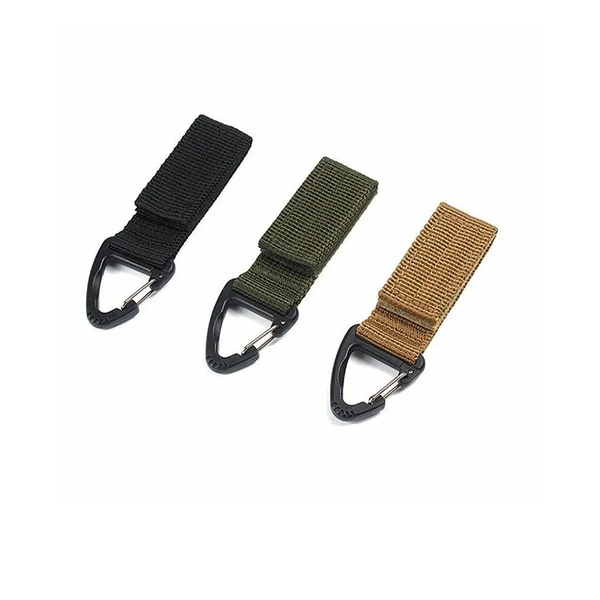 Multifunctional Molle Webbing Belt Clip Carabiner Buckle Backpack Chain Hook Black