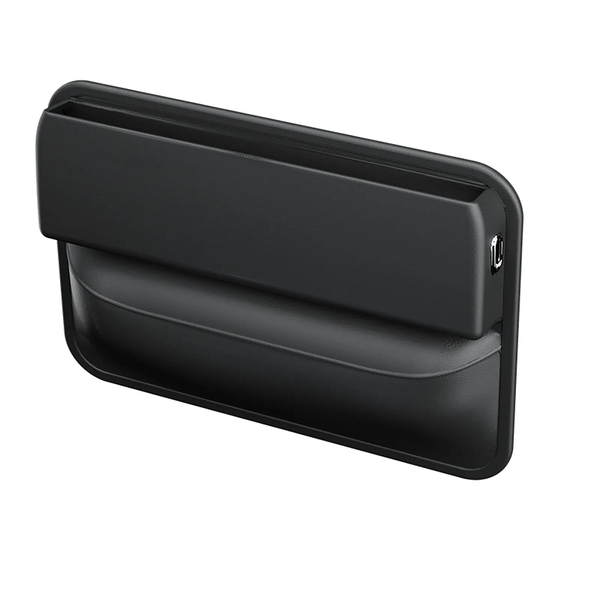 Multifunctional Car Front Seat Gap Black Faux Leather Storage Holder With Cup Car Organisers