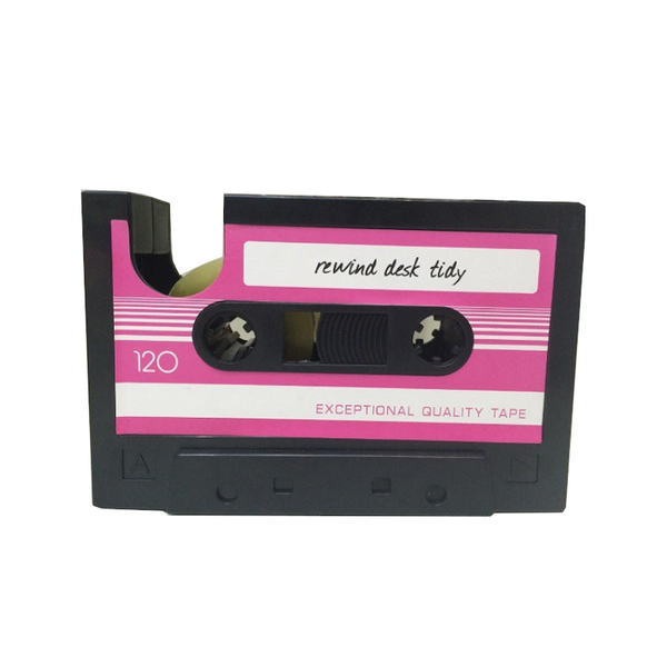 Multifunctional Tape Dispenser Pen Holder Retro Cassette Desk Organiser Packing Tape Dispensers